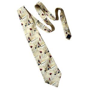 Giorgio Armani Cravatte Mens 100% Silk Necktie Country Club Golf Dadcore FLAWS